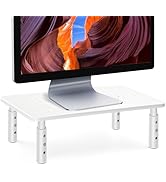 La Jaco Monitor Stand Riser, 3 Height Adjustable Monitor Stand with Pen Holder, Dual Monitor Rise...