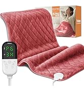 Heating Pad for Back &amp; Period Cramps – 35"x20" King Size, Electric Heating Pads for Shoulder Neck...
