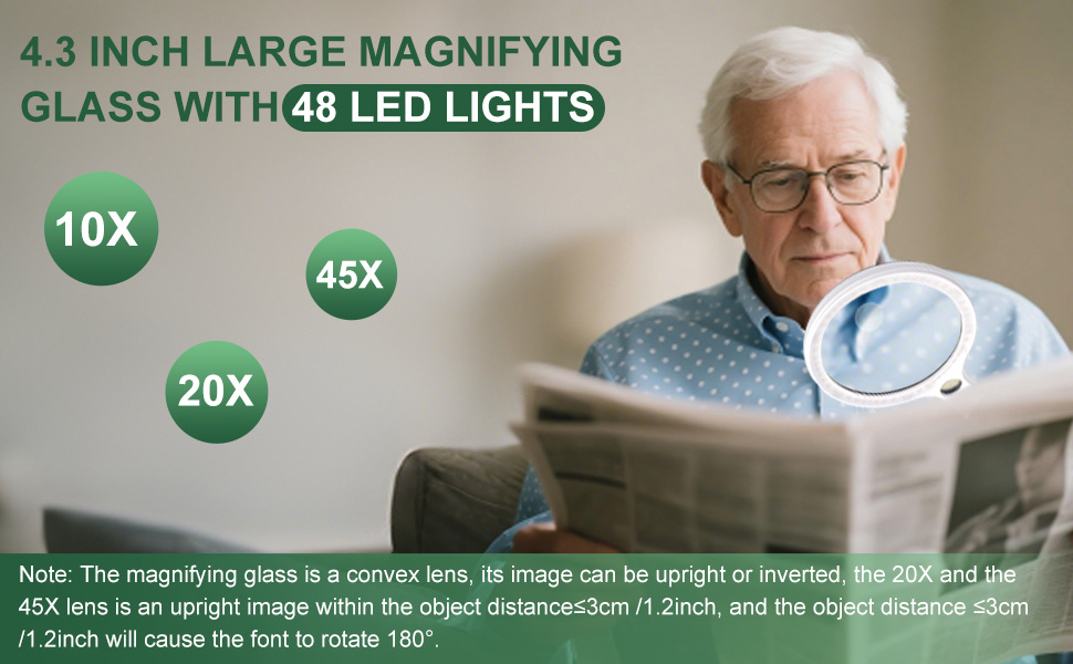 magnifying glass with light