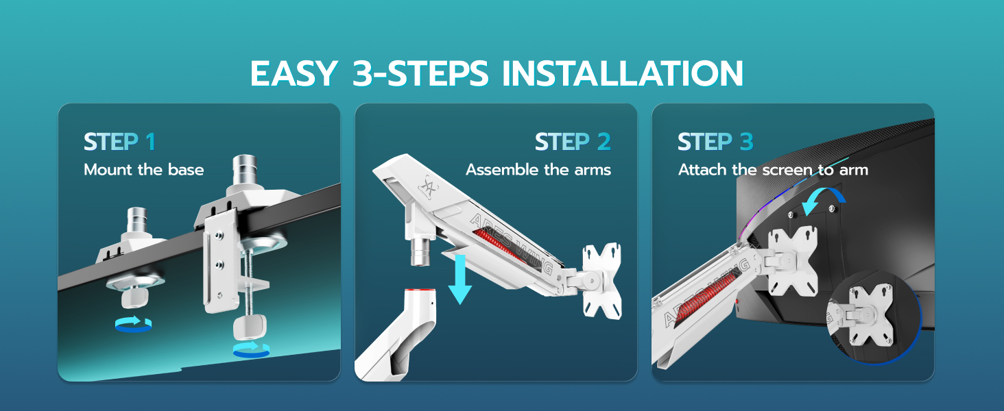40 inch monitor arms
