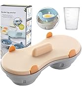 Microwave Egg Poacher, Poached Egg Cooker with Measure Cup, Dishwasher Safe BPA Free, Egg Maker P...