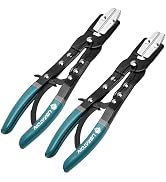 LIBRATON Ratcheting Hose Pinch Pliers, 2PCS Hose Clamp Pliers Set, 12Inch Hose Pinch Off Pliers, ...