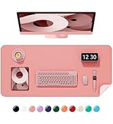 Niniubye Desk Pad, 23.6" x 13.8" PU Leather Non-Slip Desk Mat Large Mouse Pad for Desktop, Waterp...