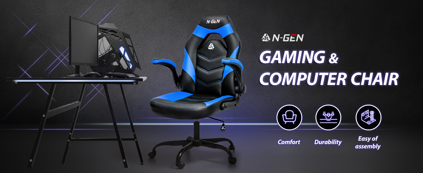Gaming chair designed for comfort and easy assembly
