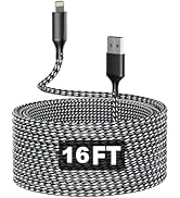16 FT iPhone Charger Cord, USB-A to Lightning Extra Long Charging Cable, Apple MFi Certified Brai...