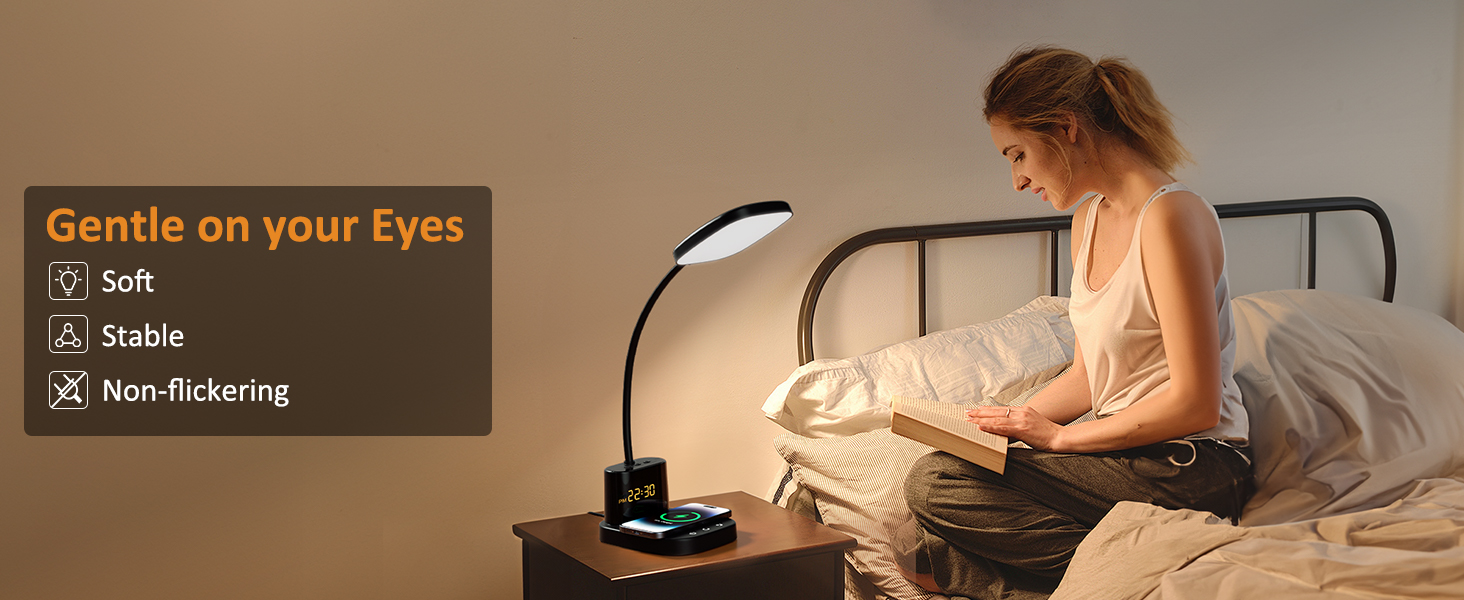 desk lamp with clock