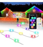 SLARY Permanent Outdoor Lights for House Roof, 100ft RGB Smart Eaves Lights with Multi Scene Mode...