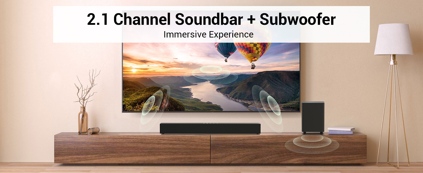 Soundbar with Subwoofer for TV