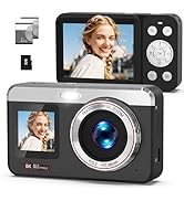 Hoorola Digital Camera, 5K Vlogging Camera for Photography, 80MP Dual Screen Point and Shoot Digi...