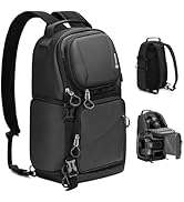 TARION Camera Backpack Sling Bag - 9L Compact Camera Bag 2-in-1 Waterproof Crossbody Sling Bag wi...