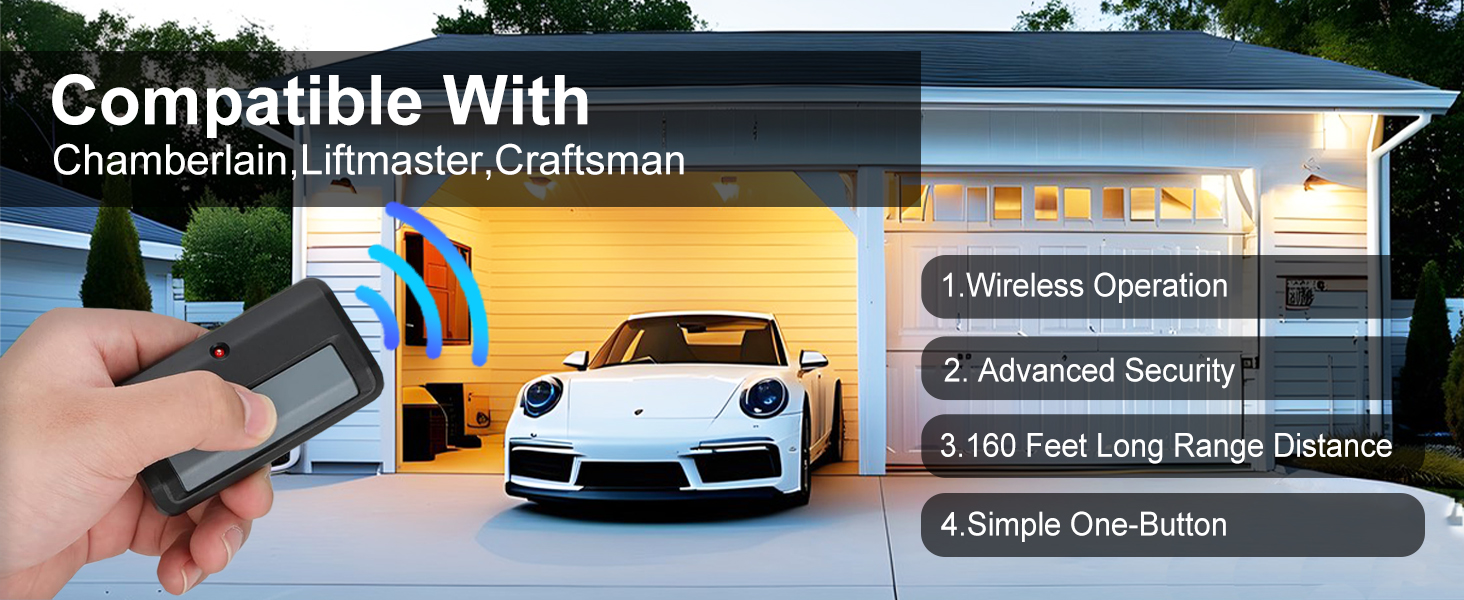 2 for Chamberlain LiftMaster Craftsman Garage Door Opener Remote