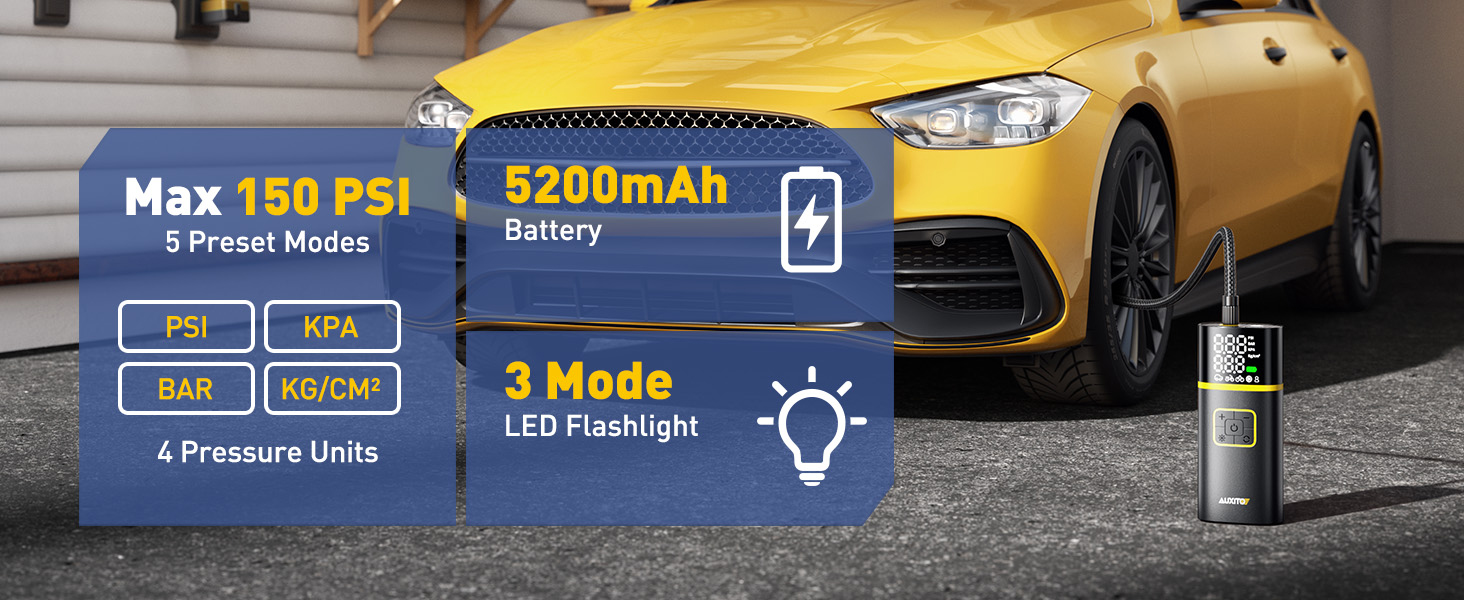 portable tire inflator for car