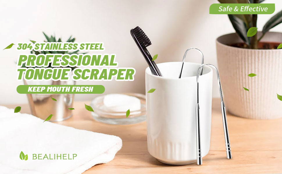 TONGUE SCRAPER &amp; TONGUE CLEANER