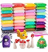 EDIFON Air Dry Clay Kit, 36 Colors Modeling Clay with Tools, Ultra Light, Safe and Non-Toxic, Ide...