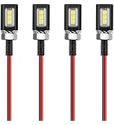Linkstyle 4PCS 12V LED License Plate Light, License Tag Screw Bolt Lamps, Super Bright Motorcycle...