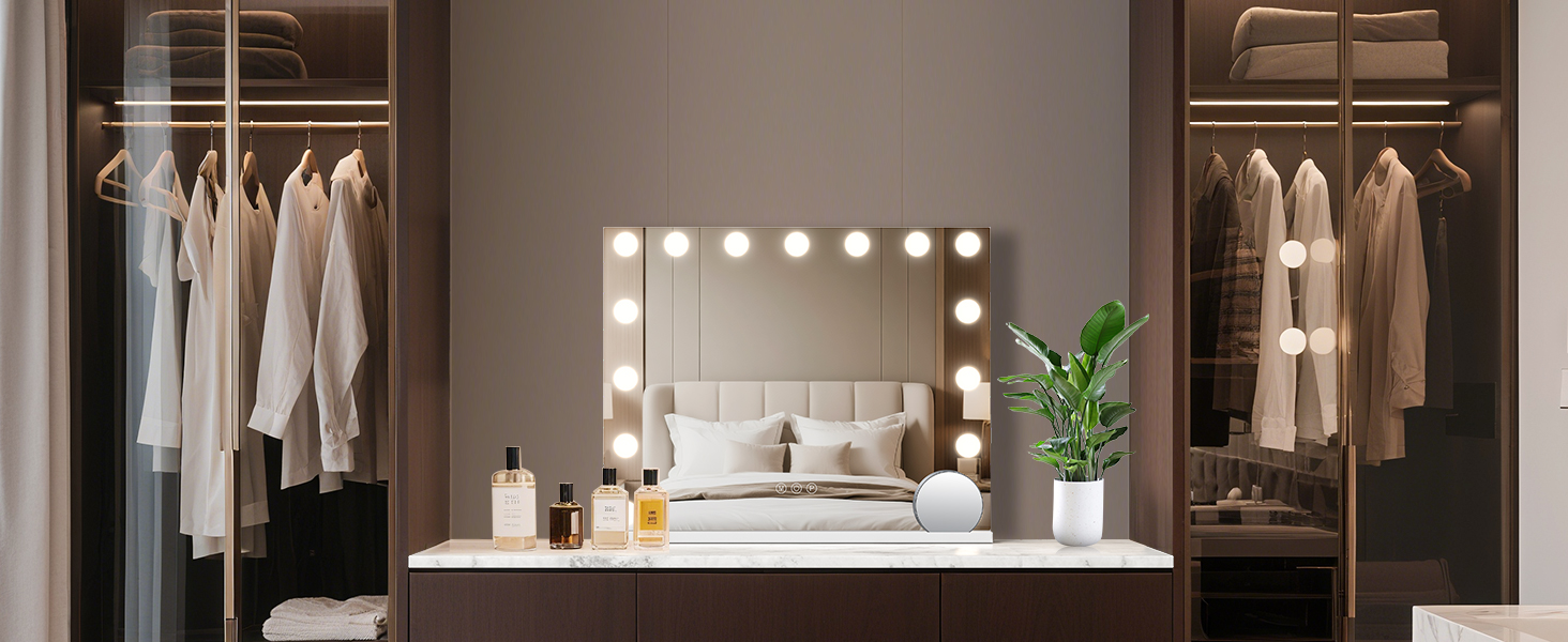 Vanity mirror with lights