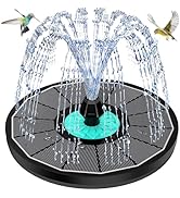 GAIZERL Solar Fountain Cyan Flower, Upgrade 3.5W Solar Bird Bath Fountains, Solar Powered Water F...