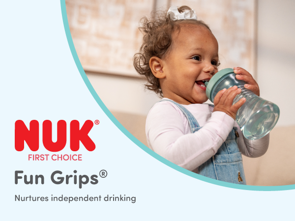 nuk first choice fun grips sippy cup hard spout spill proof leak proof toddler cup bpa free 9 months