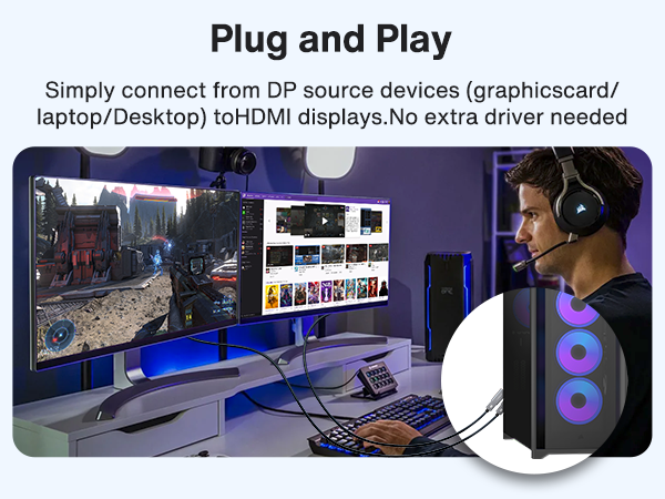 DP 1.4 to HDMI 2.1