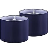 GOSO Drum Lamp Shades Set of 2 Medium Blue,Rustic Lamp Shades for Table Lamps Floor Lamps-13 * 13...