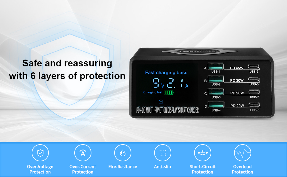 multi charging station bedside charging station multiple charging station desk charging station