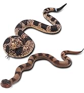 Upitry Rubber Snakes Fake Snake Rattlesnake - Realistic Keep Birds Away - Prank Life Size Toy Tha...