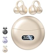 CuiSuto Clip on Earbuds Open Ear Wireless Bluetooth 5.4 Headphones with Mic,60H Play,Noise Cancel...