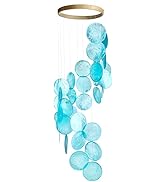 YU FENG Wind Chimes for Outside Capiz Shell Wind Chime Soothing Sound Decorative Wind Bell for Ho...