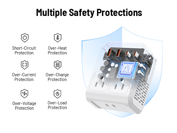 2000W European Travel Plug Adapter