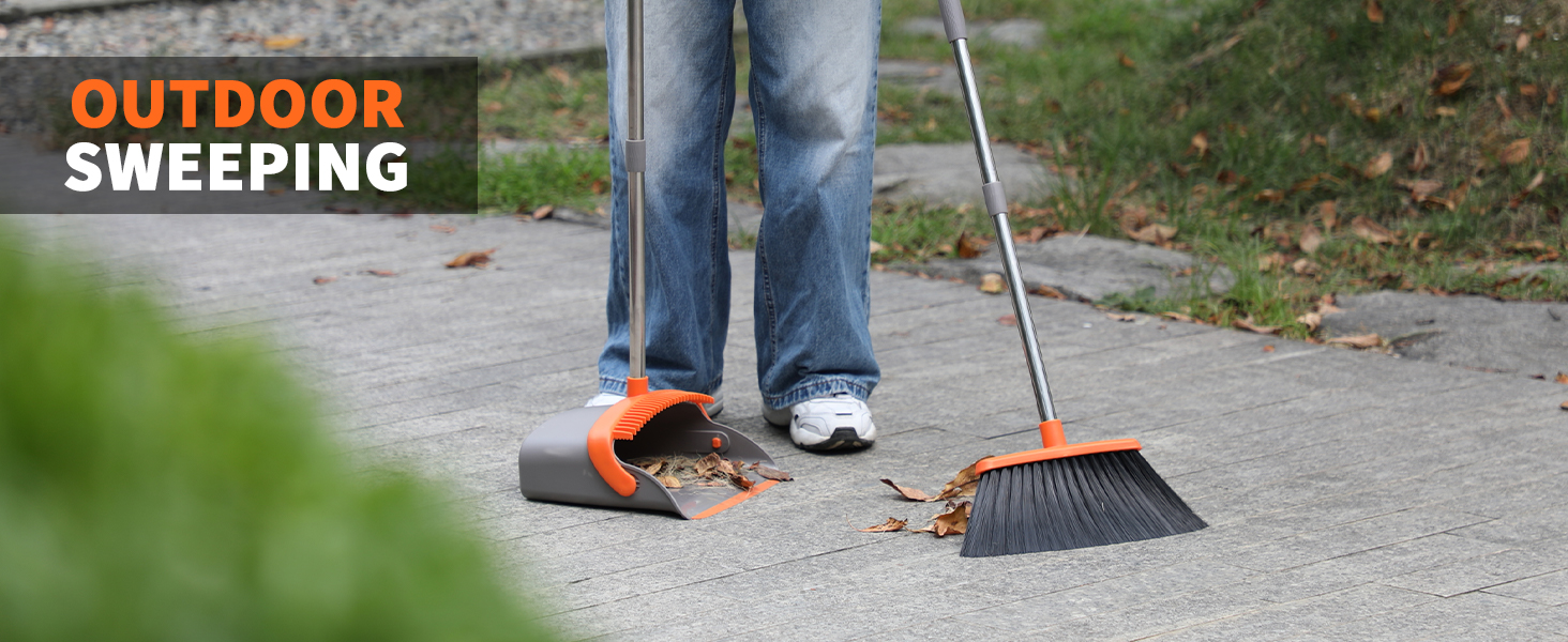 new broom and dustpan