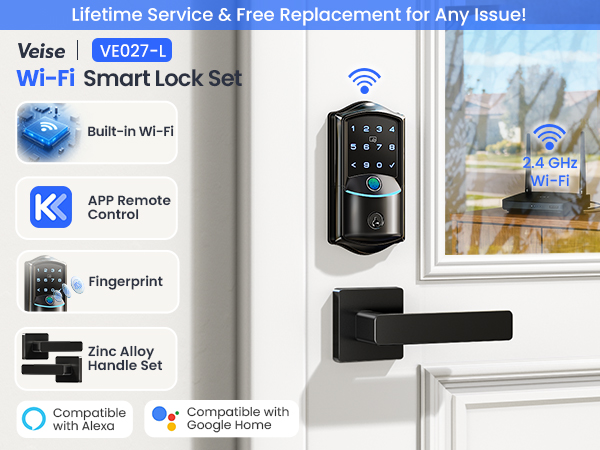 VE027-L wifi smart lock set