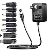 5V 2A AC Adapter, SoulBay 10Watt AC100-240V to DC 5Volt 2Amp Versatile Charger Power Adapter w/ 8...