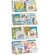 X-cosrack Wall Mounted Metal Kids Bookshelf, Floating Book Shelves for Kids Nursery Toddler Bedro...