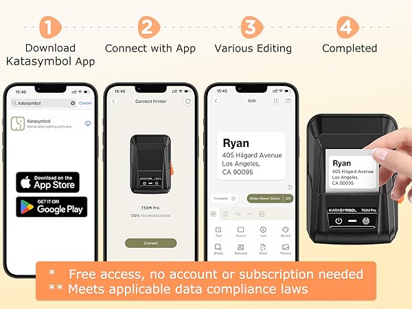 Easy label App: Print in 4 simple steps