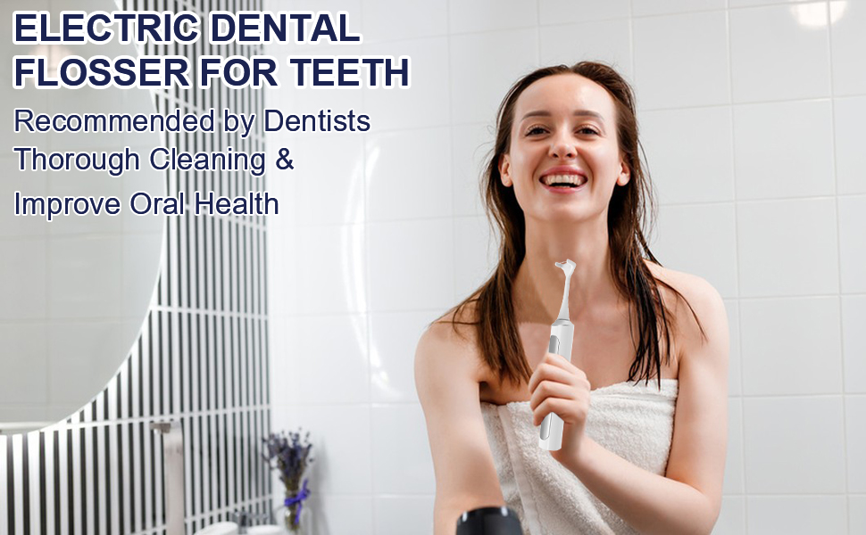 Electronic dental flosser for teeth