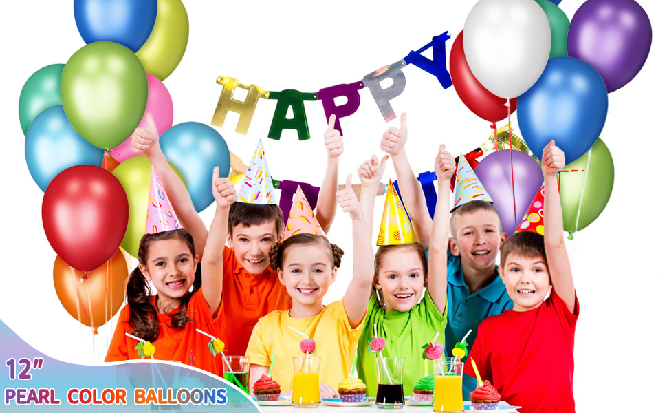 rainbow balloons