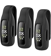 HSWAI 3-Pack Clips Replacement for Fitbit Inspire 2/Fitbit Inspire 3, Soft Comfortable Silicone C...