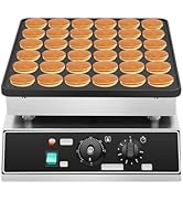 36-Hole Mini Pancake Maker, 1000W 110V Electric Non-Stick Waffle Machine, 1.88in Poffertje Maker ...