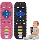 Fu Store 2Pack Silicone Teething Toys for Infant Toddlers Remote Control Shape Teethers for Babie...