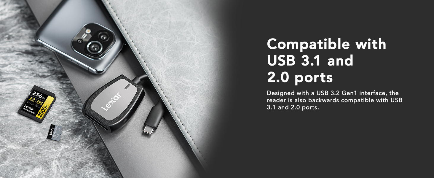 Compatible with USB 3.1 and 2.0 ports