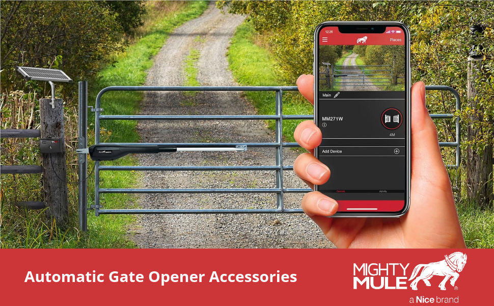 gate opener; mighty mule gate opener; garage opener; automatic gate opener; outdoor gate