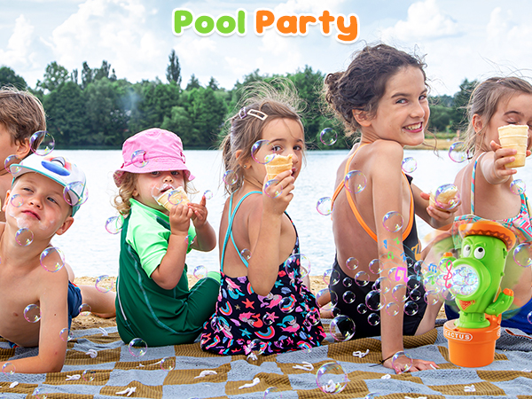 Cactus Bubble Machine for Kids