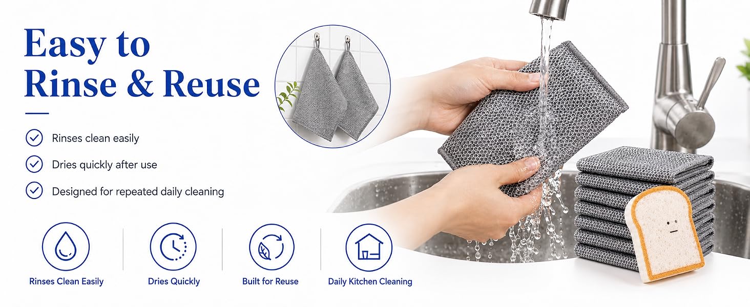 reusable wire dishcloth easy to rinse
