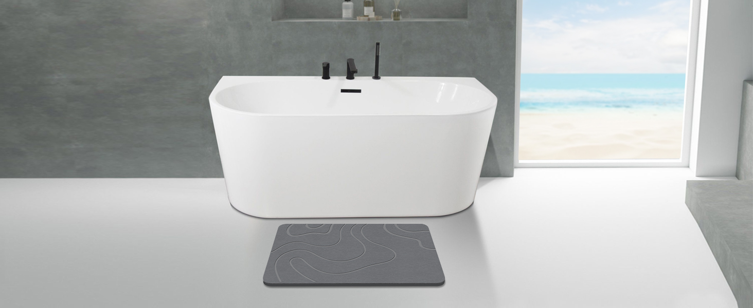 stone bath mat