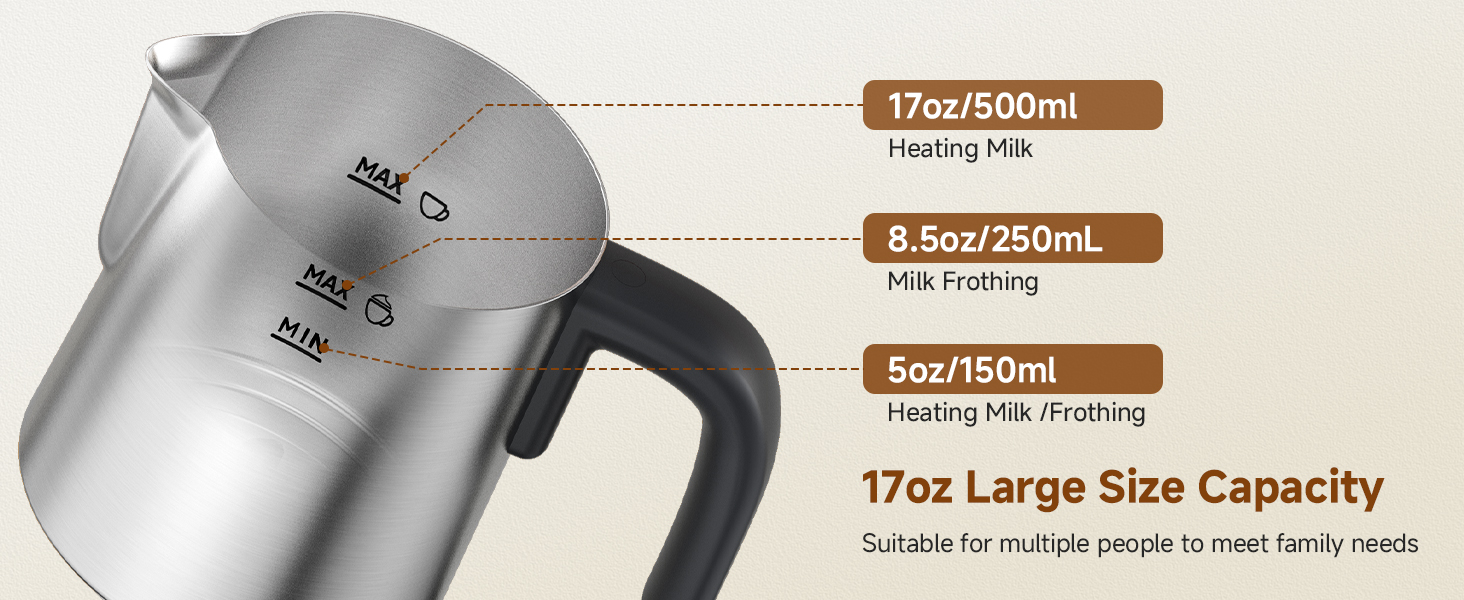 milk frother and steamer