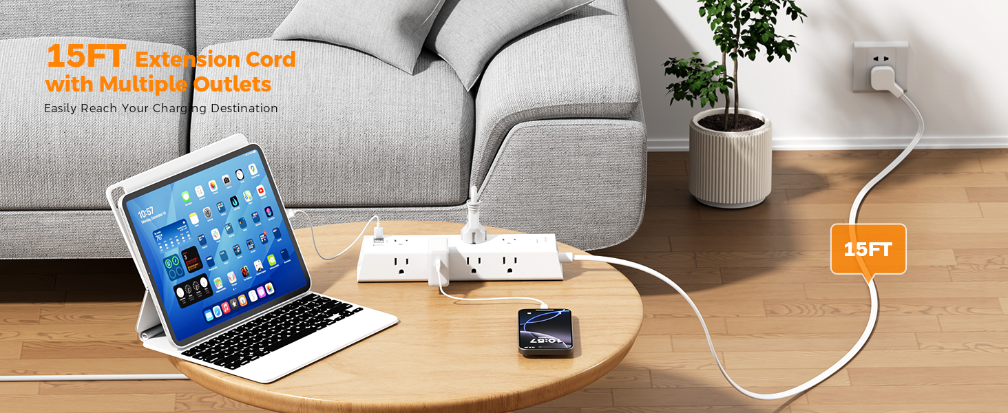 15 ft power strip