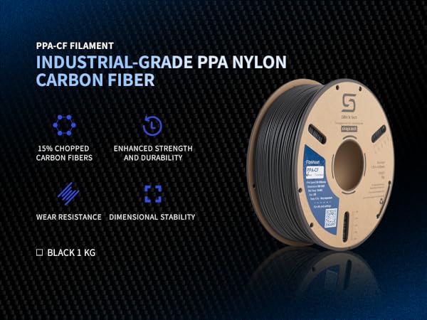 Siraya Tech Fibreheart PPA-CF 3D Printing Filament, Carbon Fiber Reinforced