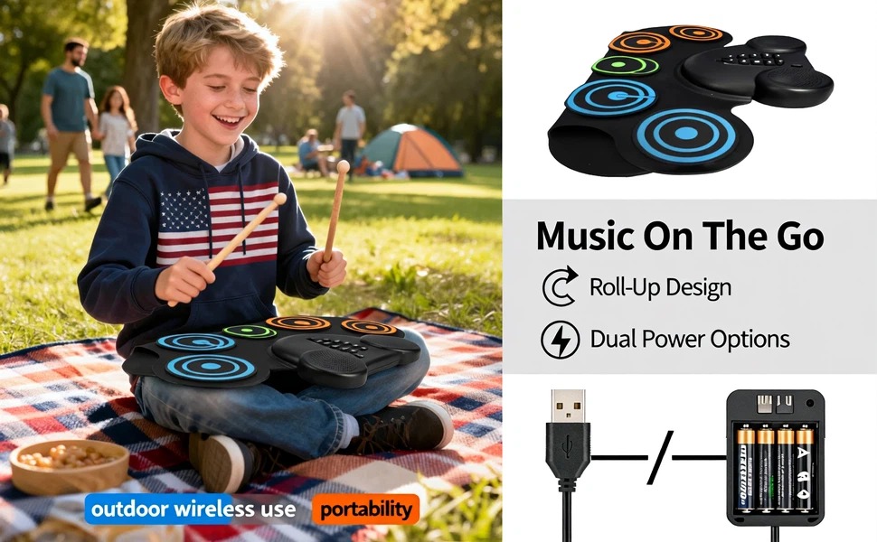 Supports DC5V USB adapter power and built-in 2000mAh lithium battery