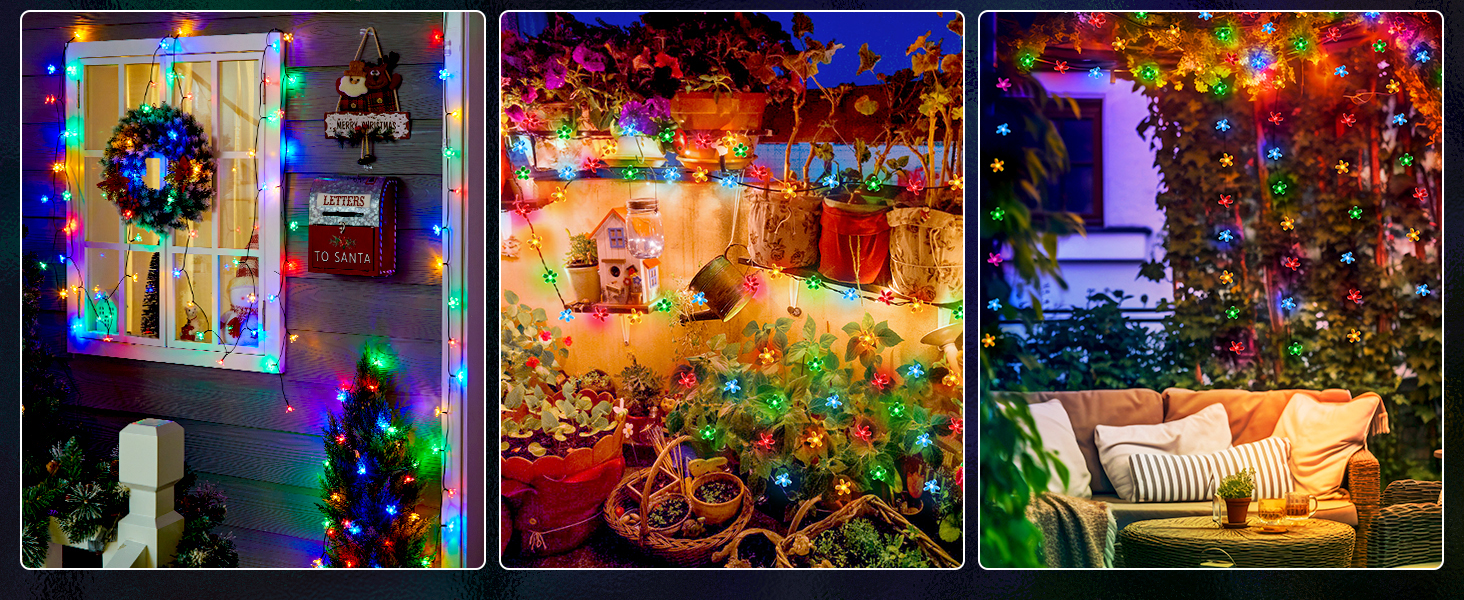 Flower Solar String Lights