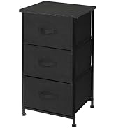 American Dream 3-Drawer Storage Tower, Slim Fabric Dresser with Steel Frame, Narrow Organizer Uni...